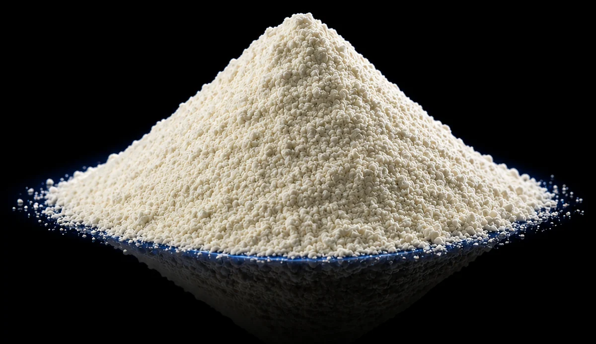 Guar gum tozu, koyu zeminde studyo cekimi